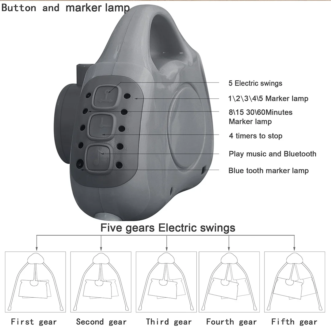 factory Timely delivery Multi Functional cradle electricity Baby Bed swing sway Crib Infant Sleep cradle rocking basket