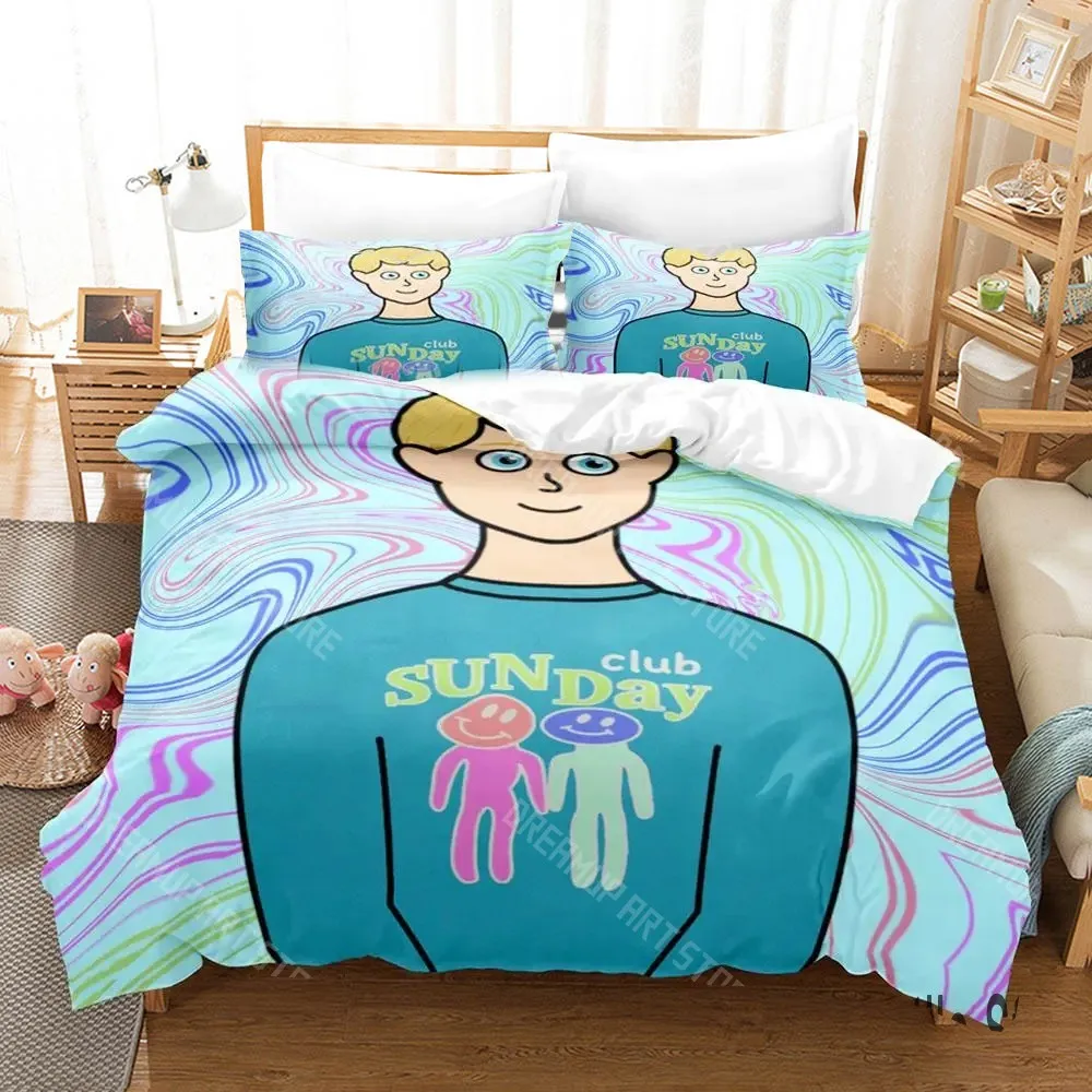 3D Printed Tommy innit Sunday Club Bedding Set for Boys Girls Duvet Cover Pillowcase Twin Queen King Full Single Double Sizes