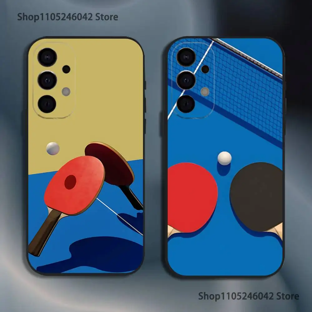 

Table Tennis Racket Ping Pong Shockproof Phone Case For Samsung S25,S24,S21,S22,S23,S30,Ultra,S20,Plus,Fe,Lite,5G Black Cover