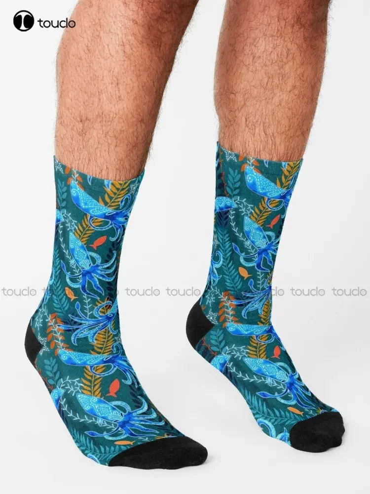 Sparking Firefly Squid Socks Ankle Socks For Women 360° Digital Printing Personalized Custom Unisex Adult Teen Youth Socks