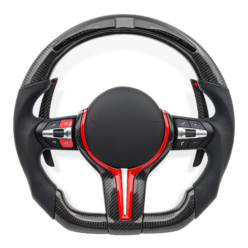 

M Sport LED Carbon Fiber Steering Wheel for BMW F10 F20 F30 F22 F11 F12 F15 F16 F32 F34 F36 F80 F82 E90 E60 M3 M5 Steering Wheel