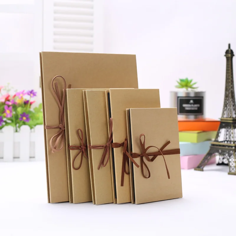 6 Inch DIY Photo Album Accordion Creative Folding Page Treasure Photo Collection Scrapbook Cover Kraft Album Birthday Gifts