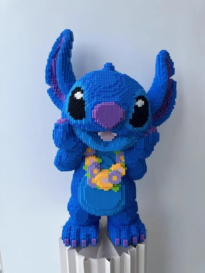 70cm Stitch Building Block Lilo and Stitch 3D Model Angle Figure Assembly Connection Mini Brick Figure Toy for Home Decoration