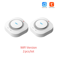 WiFi Fire Protection Smoke Sensor Alarm Detector Smart Life app and Tuya Smart app Control work with  Alexa and Google assistant