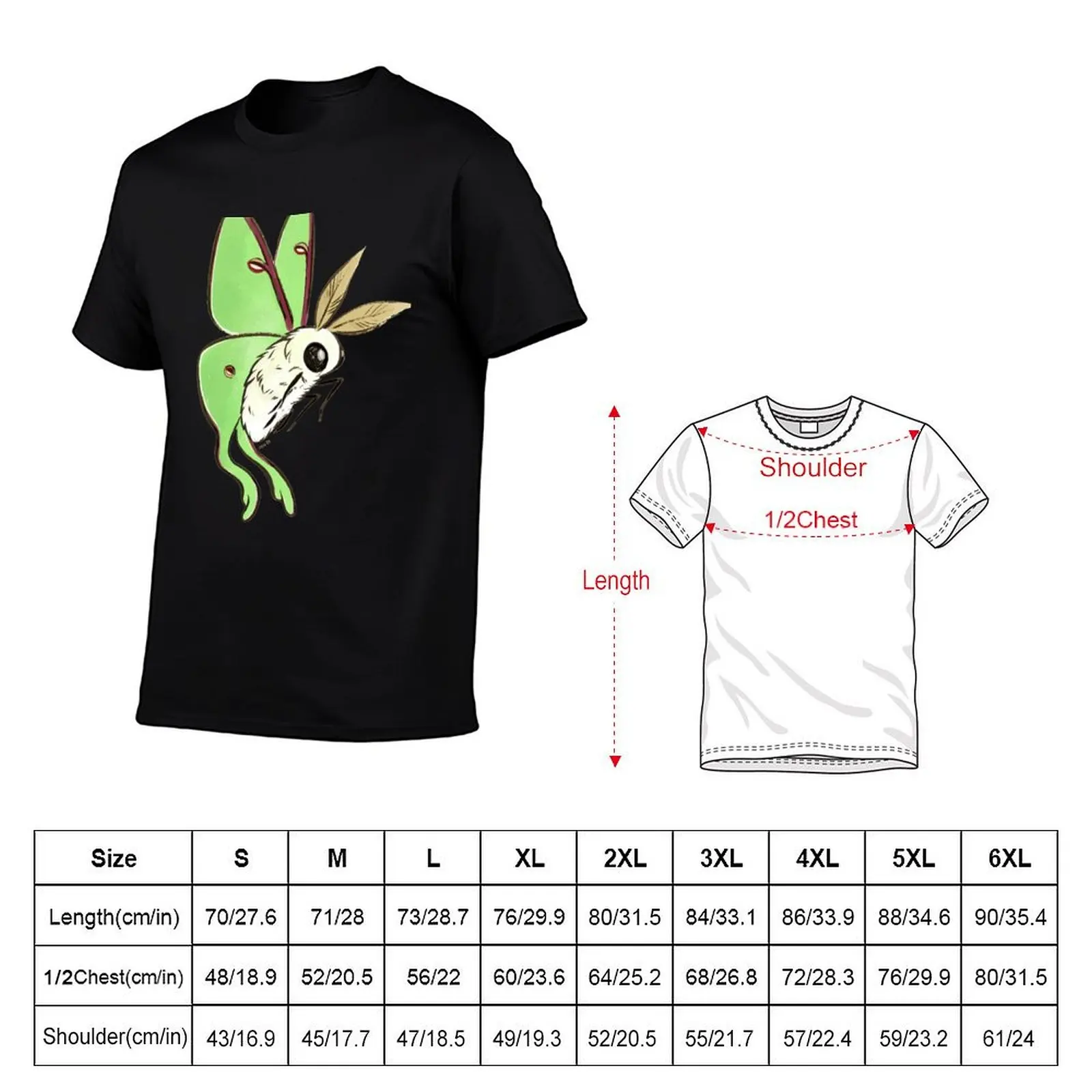 Fuzzy Cute Luna Moth T-Shirt anime for a boy designer shirts vintage t shirt men