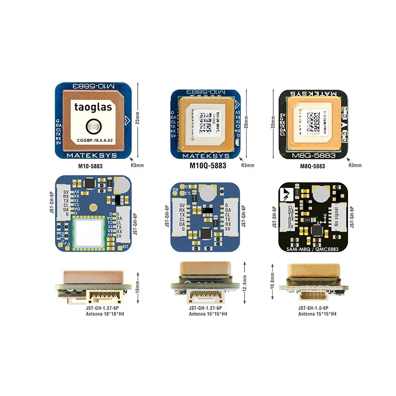 20X20mm MATEK M10Q-5883 GNSS GPS Module Magnetic Compass QMC5883L M8Q Update for RC Airplane FPV Freestyle Long Range Drone DIY