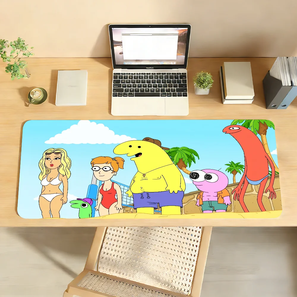 Cartoon S-Smiling F-Friends Mouse Pad Non-slip Desk Mat PC Laptop Accessories Rubber Office Keyboard Large Gamers Decoracion