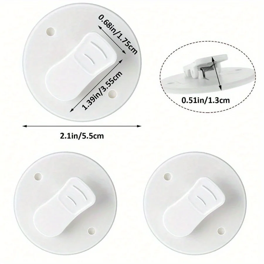 2pcs Windproof And Splash-Proof Shower Curtain Clips, Made Of Abs Material, Lightweight And Sturdy, Not Easy To Fall Off