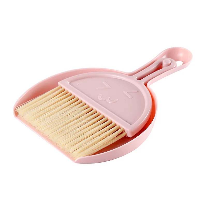 

For Cleaning Desk Or Tables Dustpan Broom Set Dustpan Broom Set Plastic Practical Small Lovely White Convenient