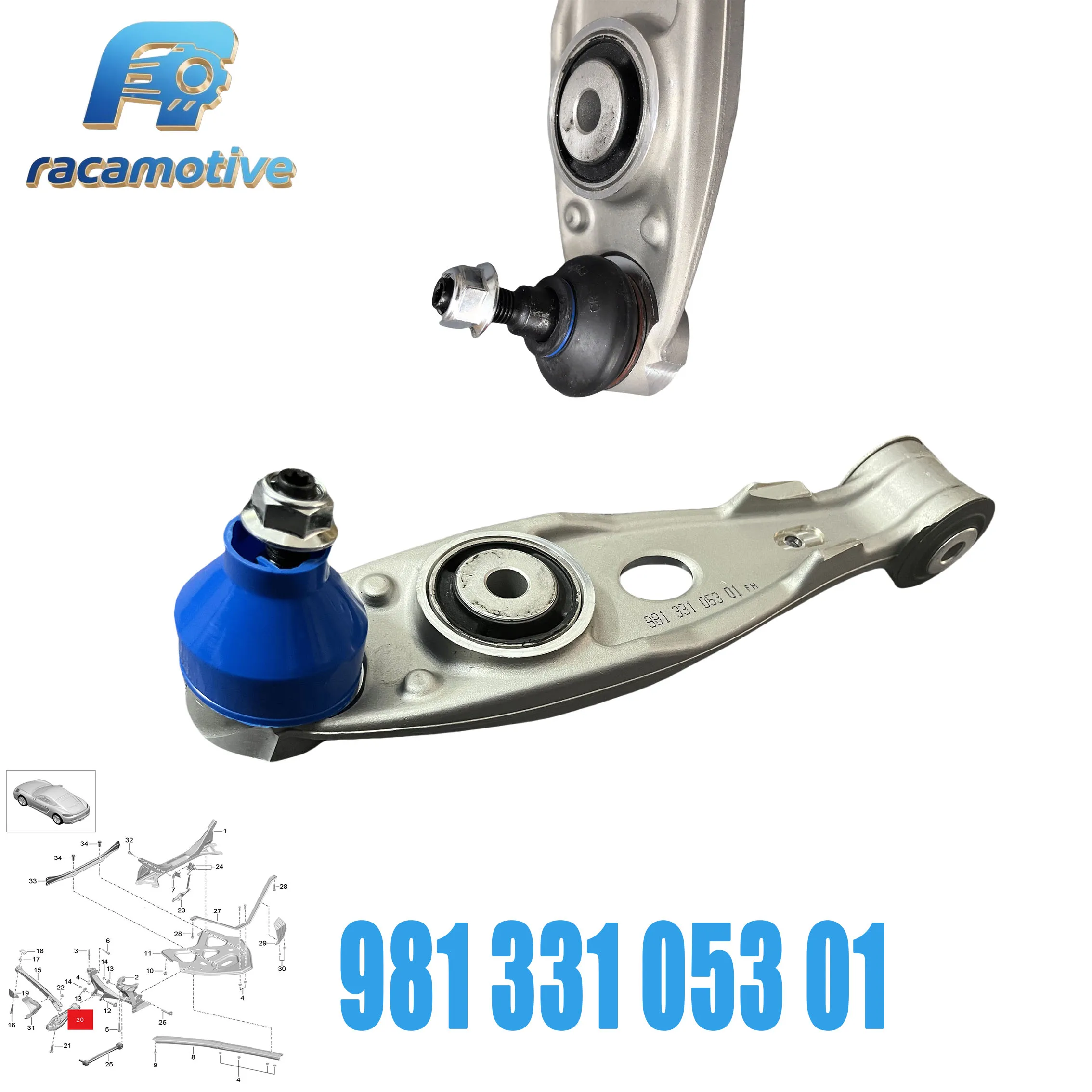 New for the Porsche 911 Carrera Boxster Cayman rear axle left/right suspension control arm 98133105300 98133105301