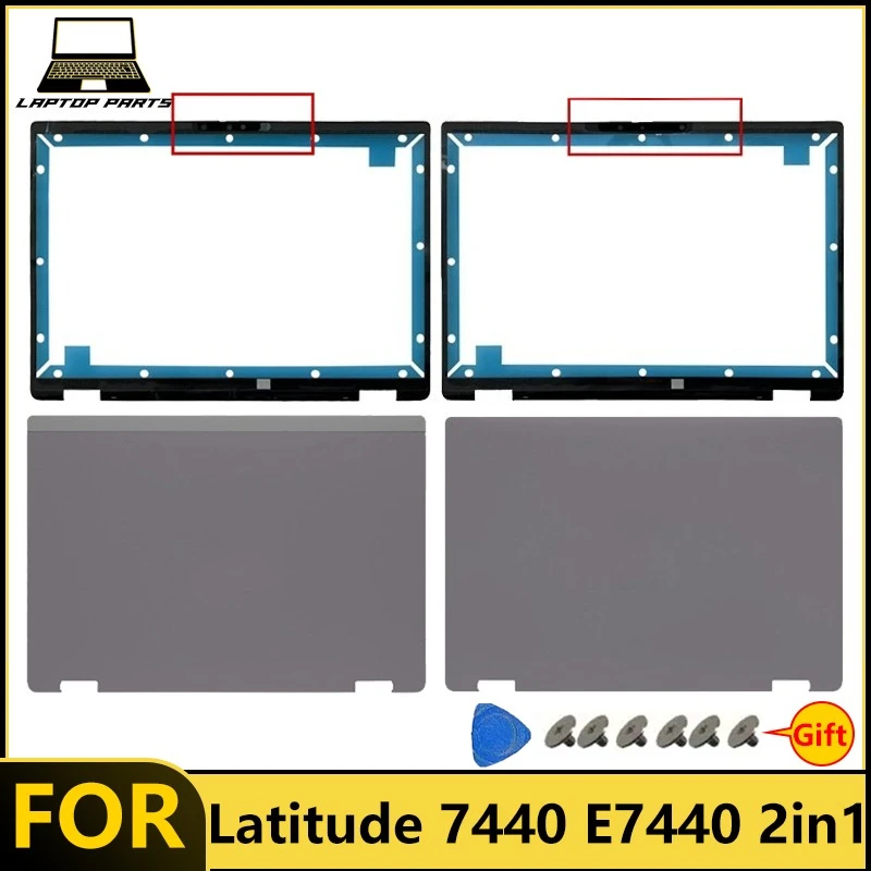 Nuevo para Latitude 7440 E7440 2 en 1: Cubierta Trasera LCD / Cubierta Trasera de Pantalla / Tapa Superior Táctil / Bisel LCD / Bisel de Pantalla / Bisel Frontal Nuevo