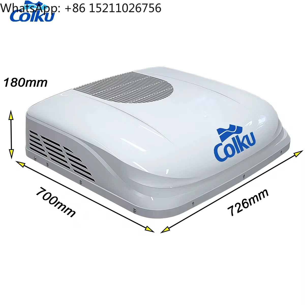 Nuevo diseño V20 Colku 12v 24v aire acondicionado de techo caravana camión enfriador de estacionamiento con compresor eléctrico