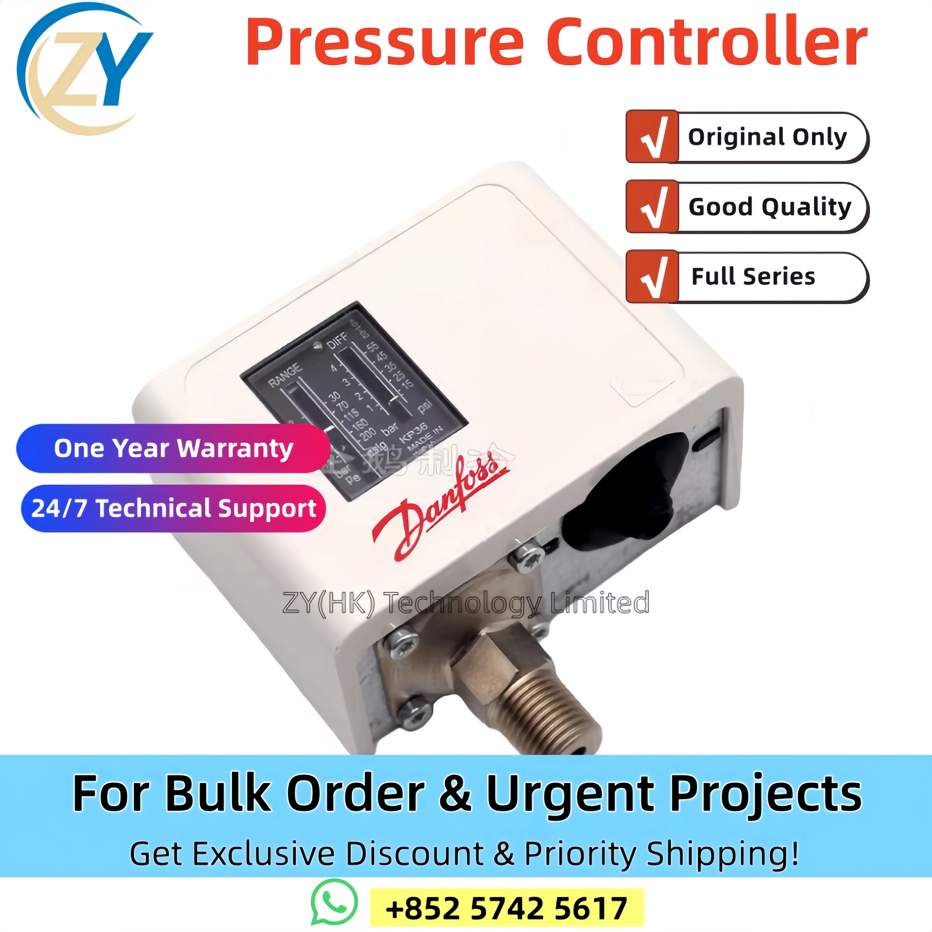 Danfoss kp35 kp36 kp1 kp2 kp5 kp15 controlador de pressão interruptor relé genuíno original transporte rápido novo & em estoque