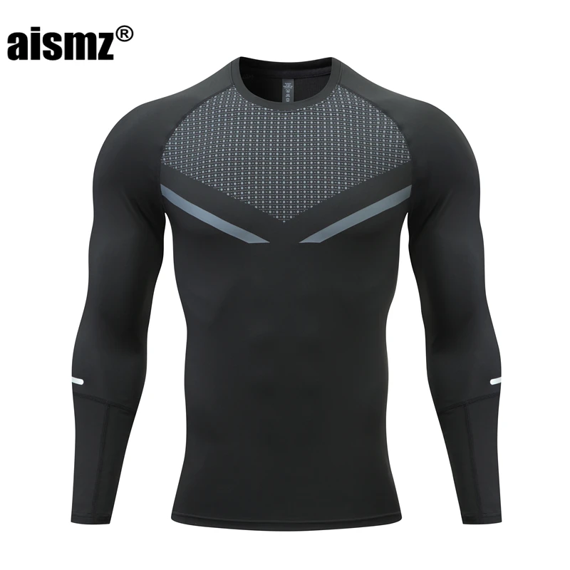 Aismz Winter Thermal Underwear Sets Men\'s & Boy Clothing First Layer Man Sportwear Fitness leggings Compression Long Johns Brand