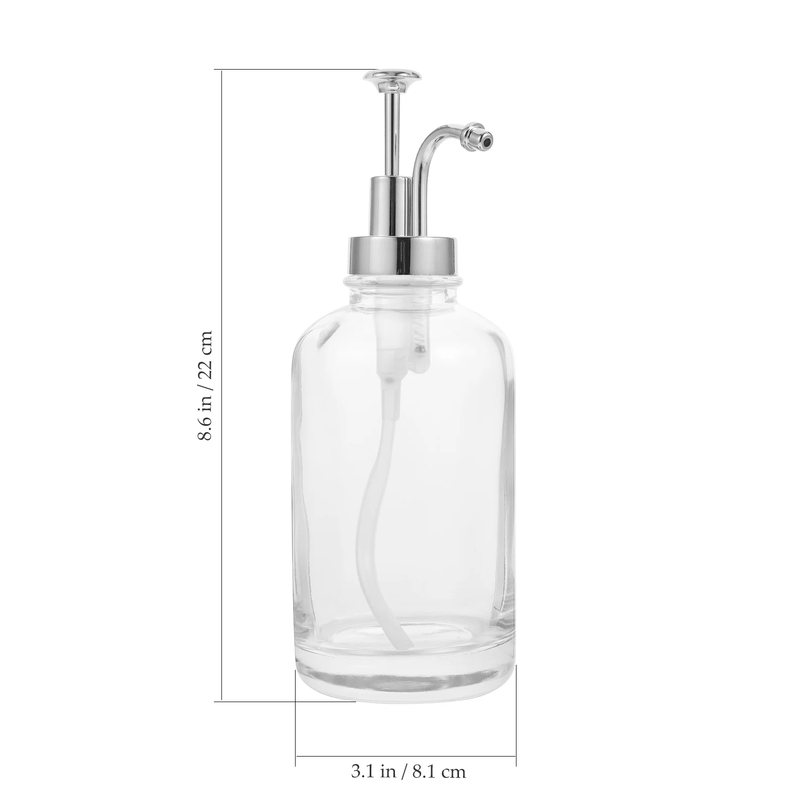 زجاجة مضخة توزيع شراب زجاجية عملية بتصميم مدمج وعاء عصير وعسل سهل التخزين وموزع شراب حاوية رؤية واضحة #2