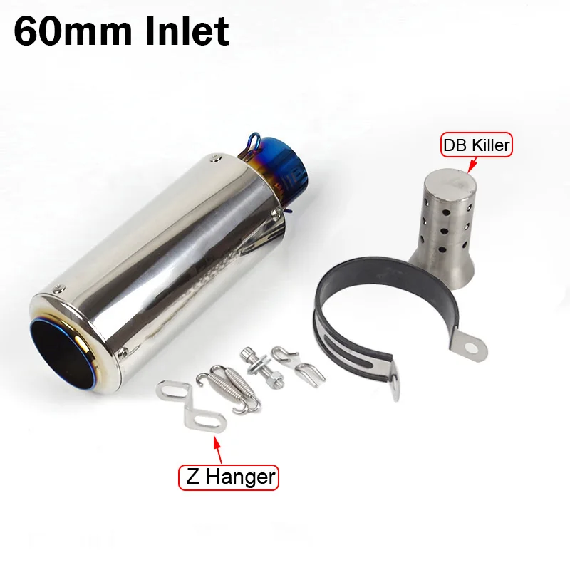 51mm 60mm Professional R6 racing motorcycle exhaust pipe muffler Stainless exhaust with DB Killer