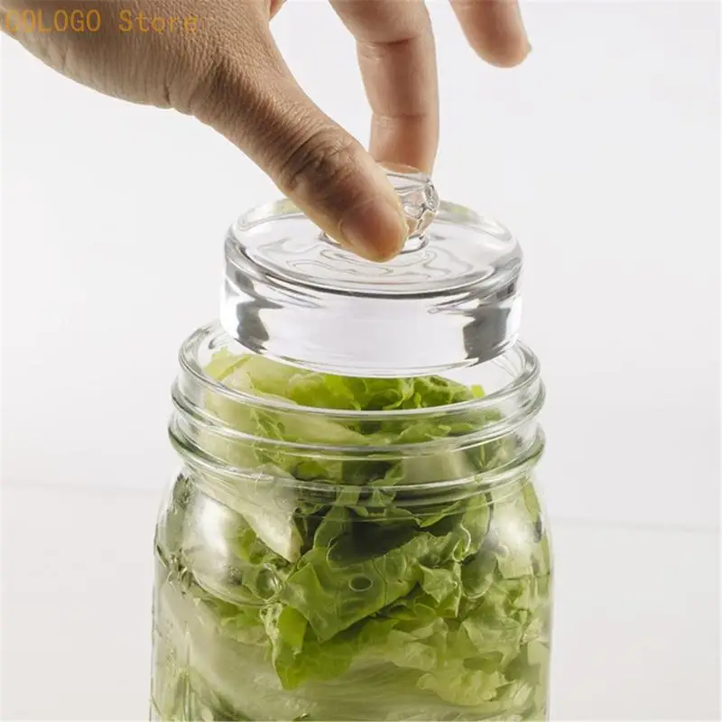 Acid Resistant Glass Fermentation Weight Multipurpose Safe Glass Fermenting Stone Jar Accessory D0LD