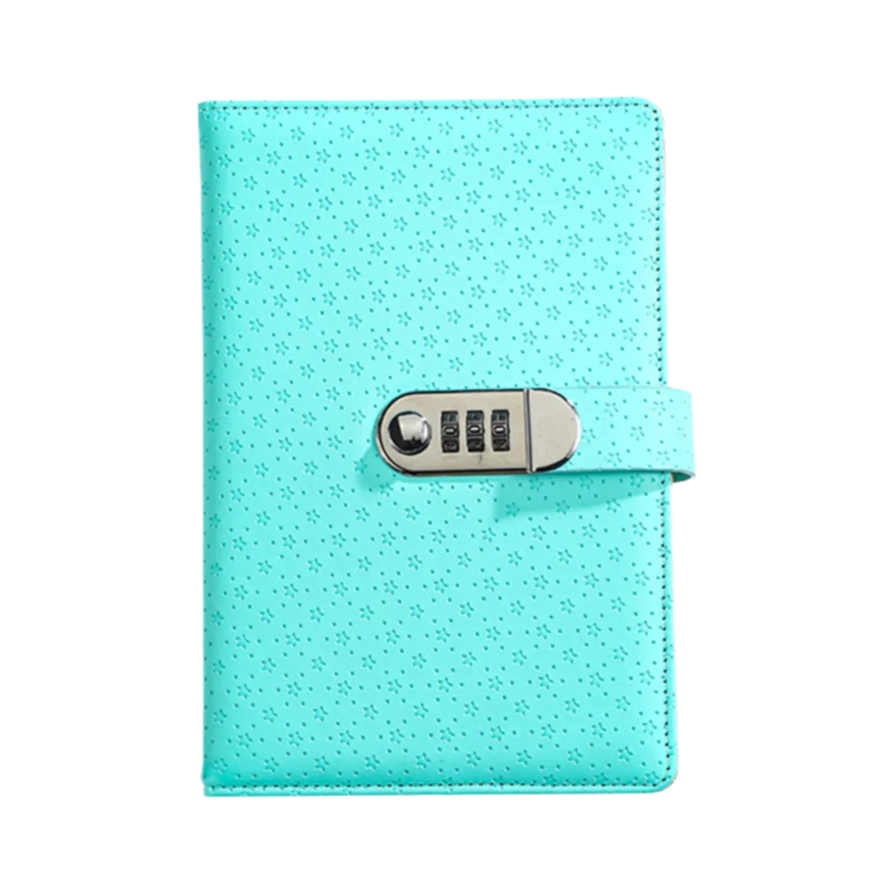Libro con password retrò A5 con serratura 200 pagine Cancelleria Blocco note per studenti in rilievo che protegge i segreti Diario addensato