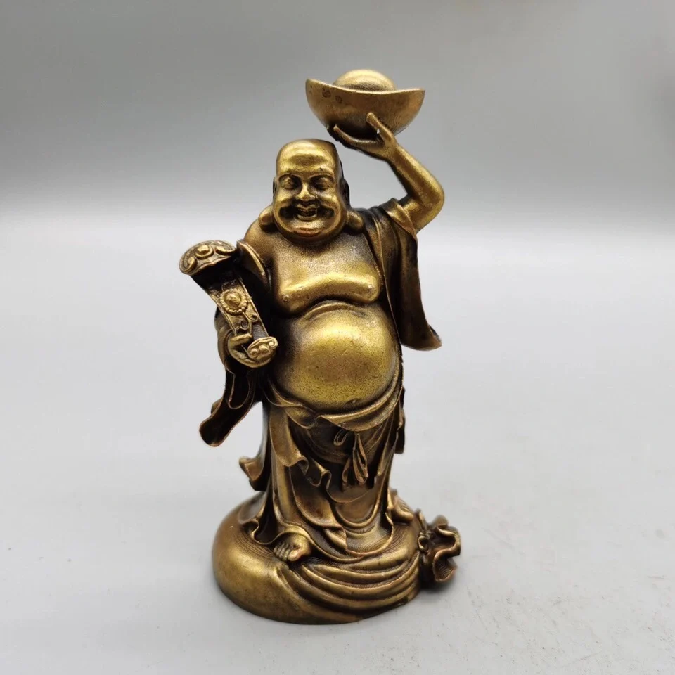 Copper ingots, Maitreya Laughing Buddha, Fortune Brass, Maitreya Buddha, Brass Buddha statue, home