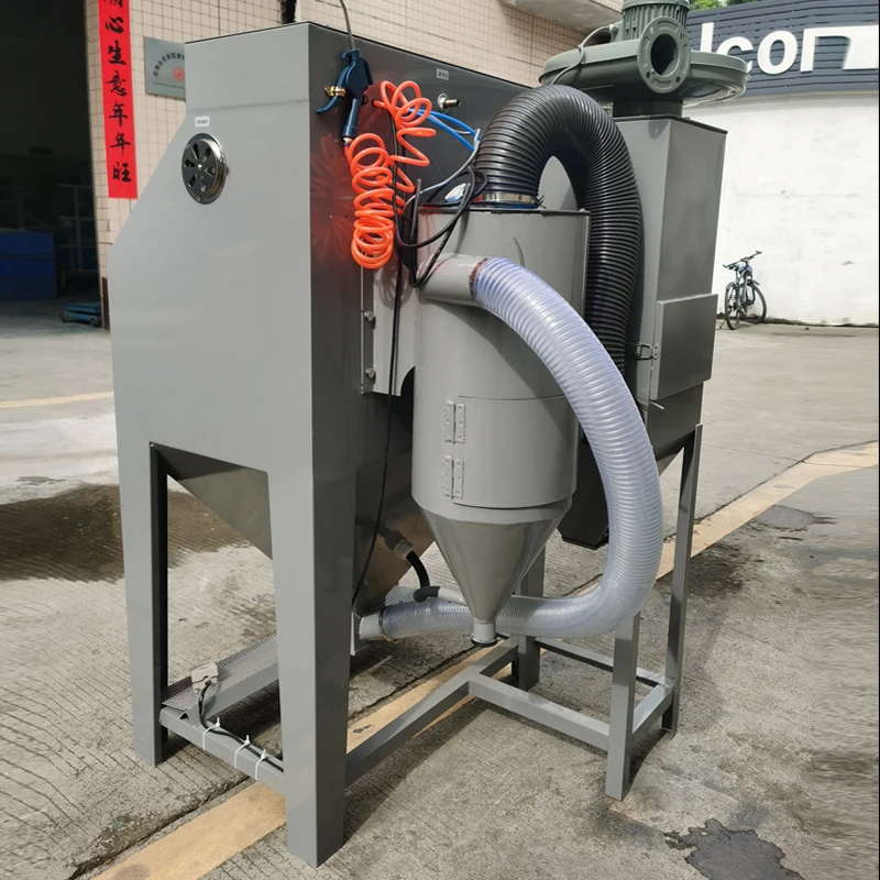 Customized manual sandblasting machine 9060 with separator, small workpiece rust removal, refurbishment,