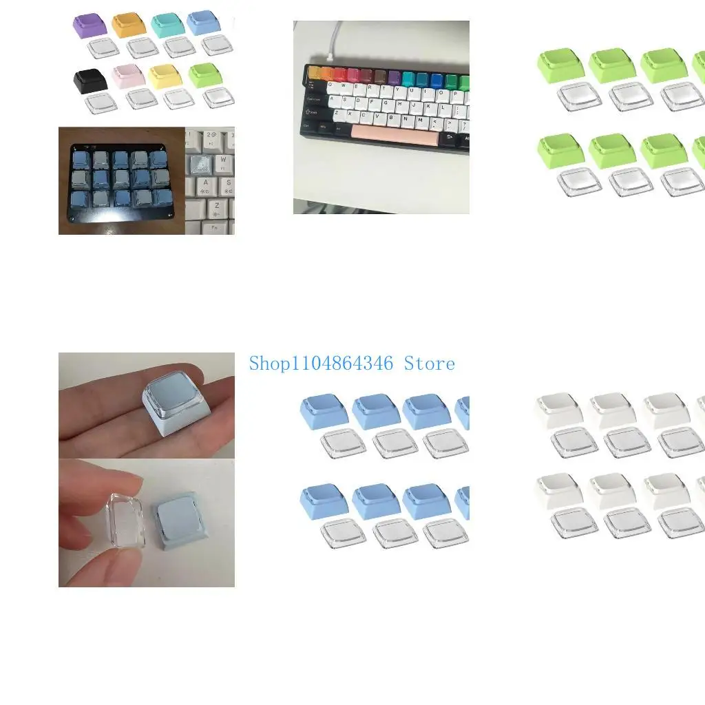

5asd 8pcs XDA Profile PBT+PC Keycap Set for Mechanical Keyboards Durability Keycaps