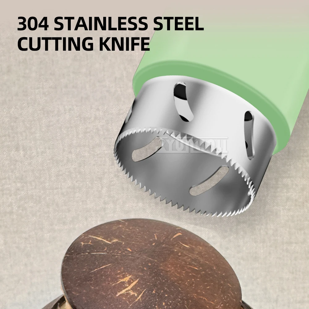 أداة ثقب جوز الهند من الفولاذ المقاوم للصدأ، آلة فتح جوز الهند الكهربائية المحمولة، مقشر أوتوماتيكي