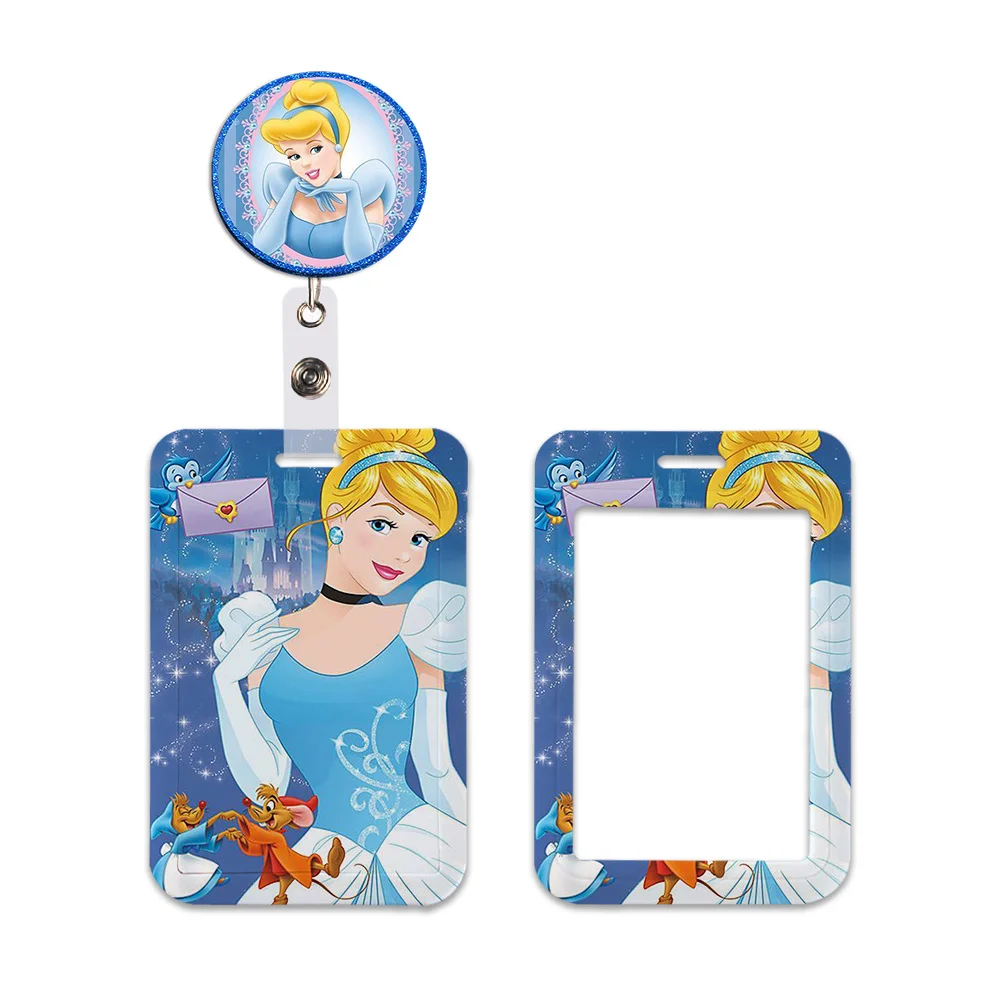 

Cinderella Princess Card Holder Work Permit Name Badge Keychains Student Id Card Lanyard Holder Accessories
