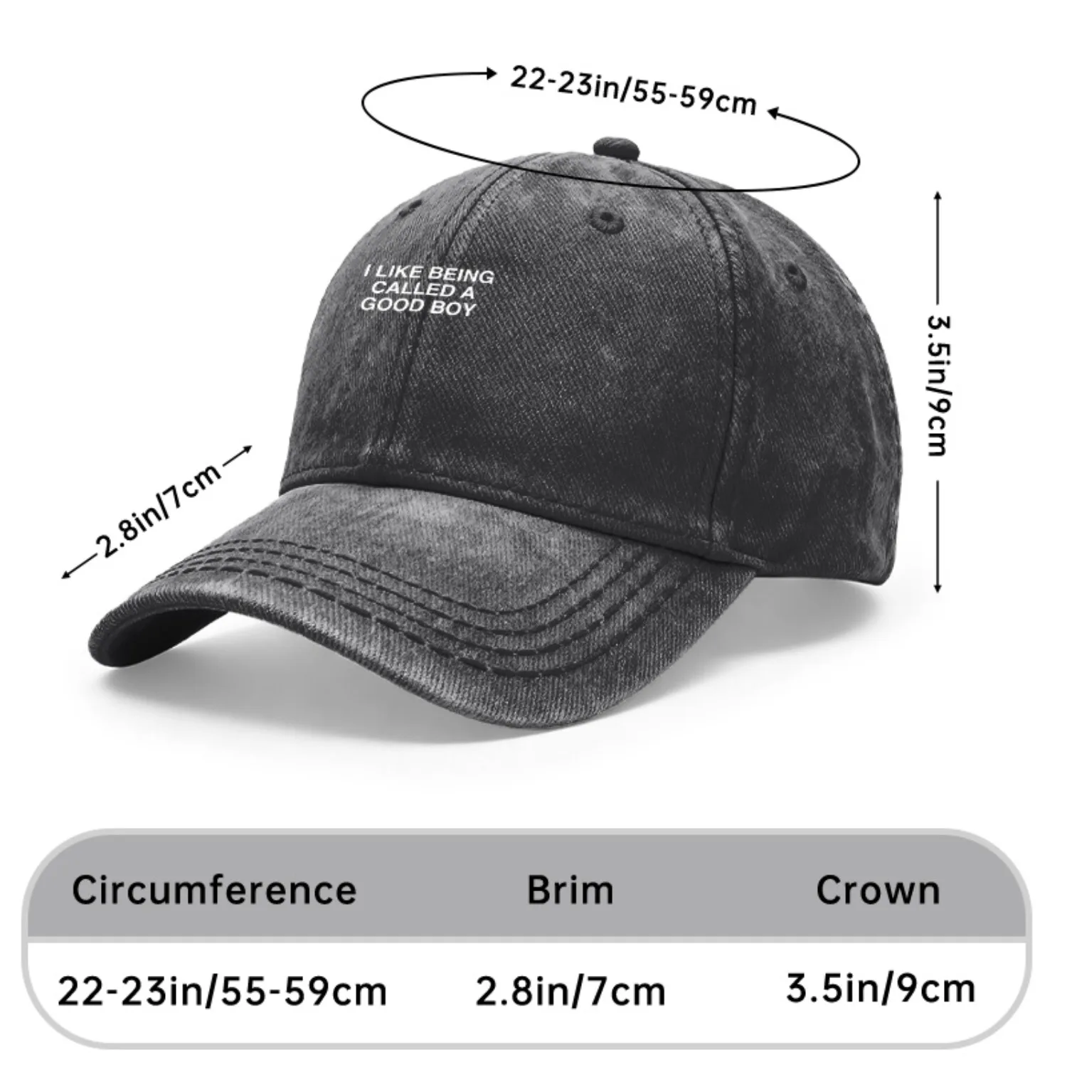 1 Unisex Washable Baseball Cap with 