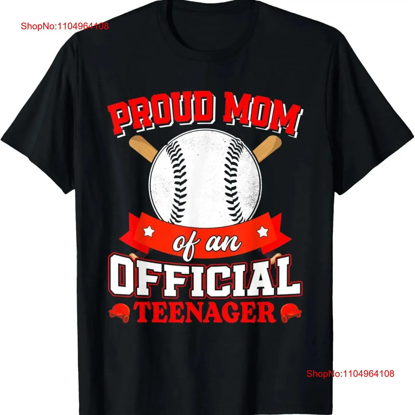 أمي فخورة من تي شيرت رسمي بعمر 13 عامًا قميص بيسبول عتيق مغسول للارتداء اليومي للجنسين #1