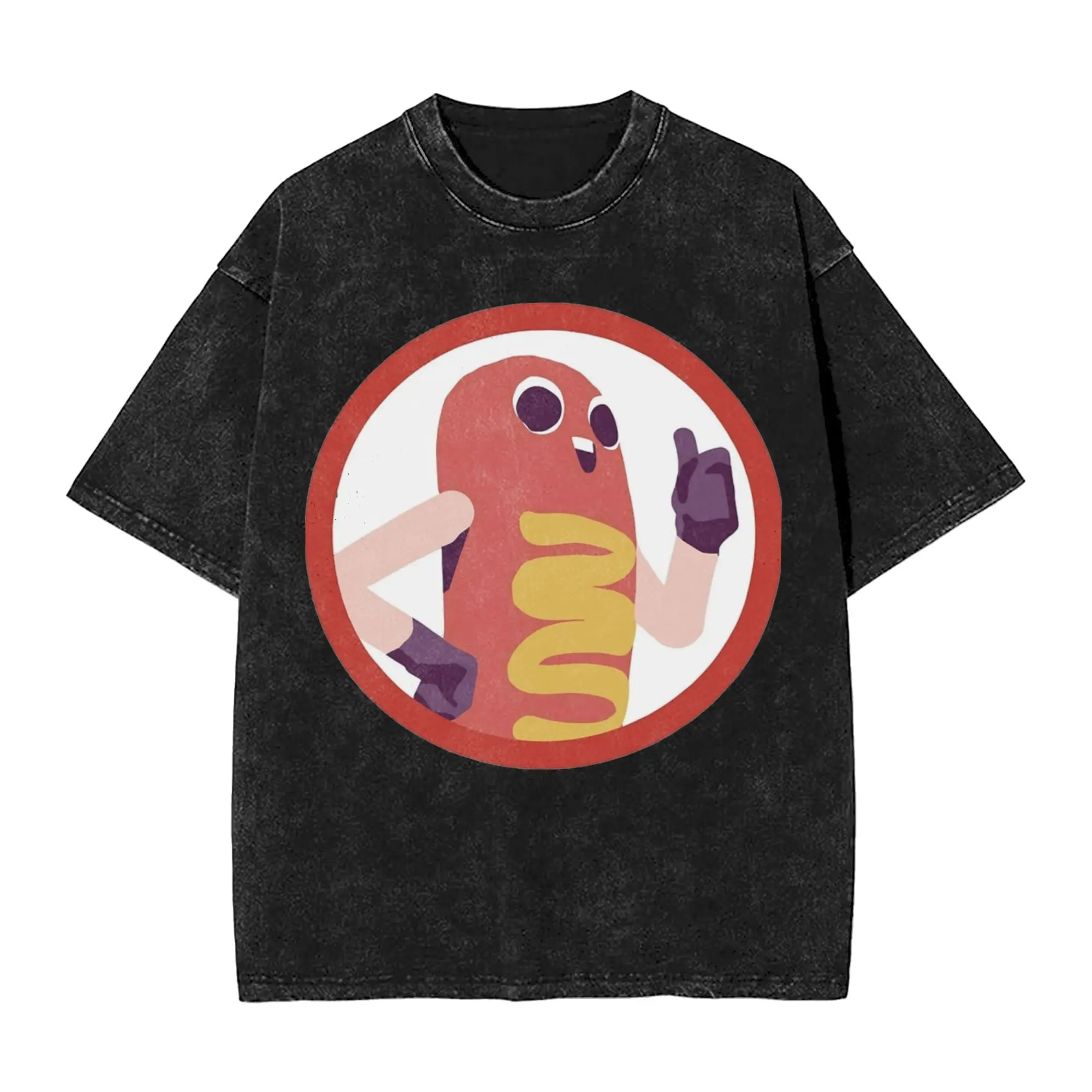 

Промытые футболки Life Is Strange Футболки большого размера Chloe Price Hot Dog Man Hawt Dawg Уличная одежда Футболка с рисунком из 100% хлопка