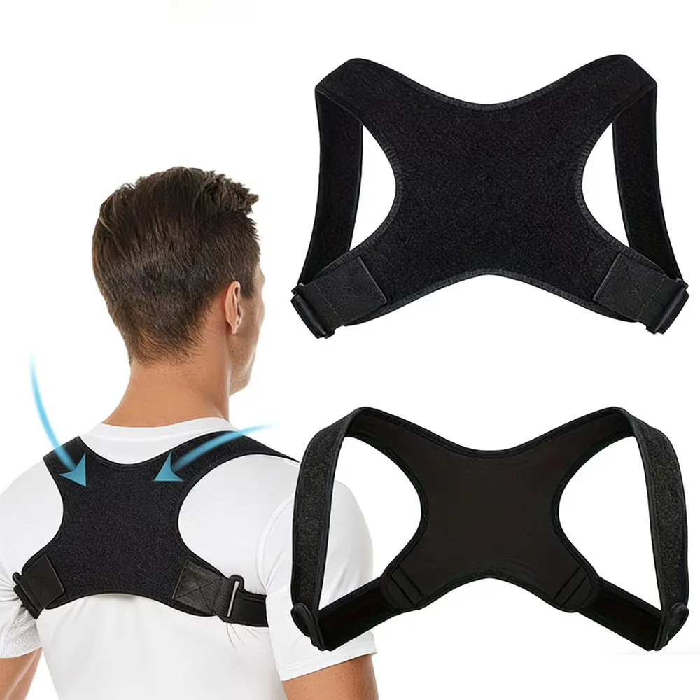 Back Posture Corrector - Breathable Polyester Fiber Back Support Belt, Universal for Sports Running Sitting And Standing