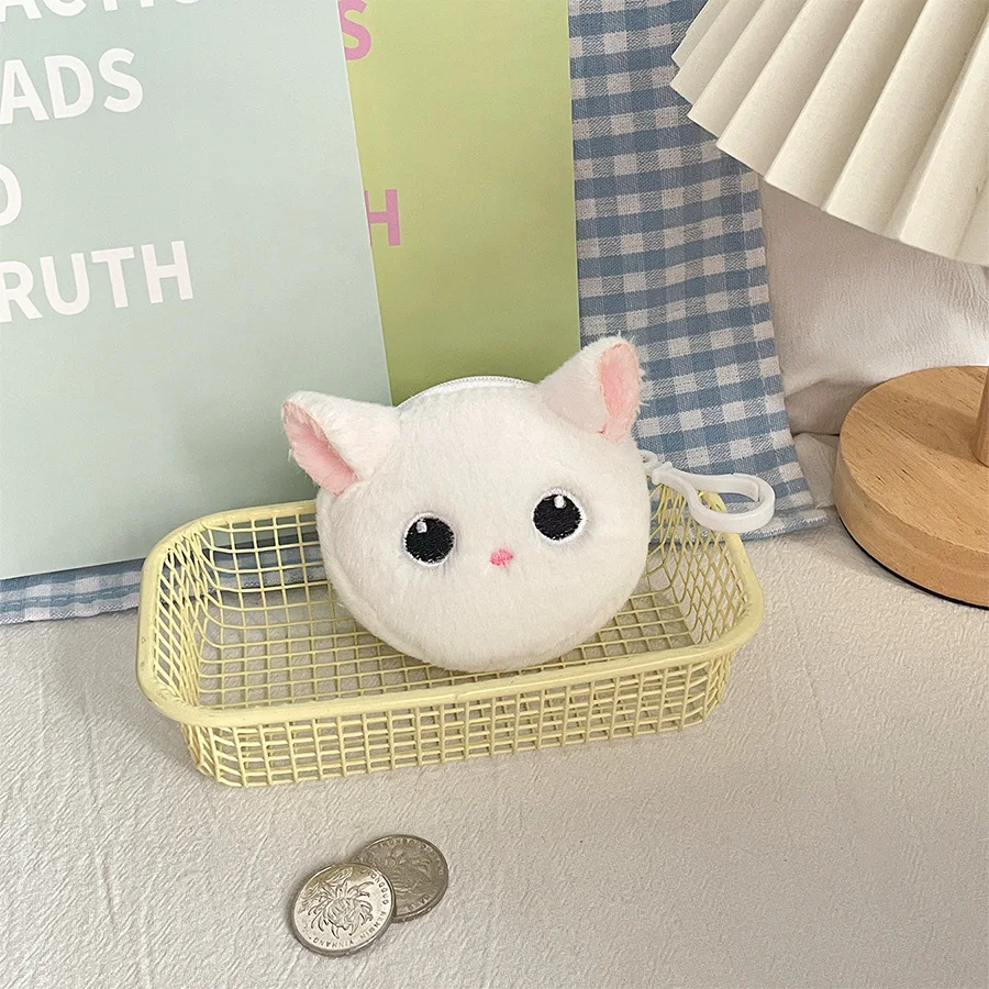 Cartoon Cute Kitten Coin Purse Plush Doll Mini Pendant Simulation Cat Storage Coin Purse Children's Birthday Gift