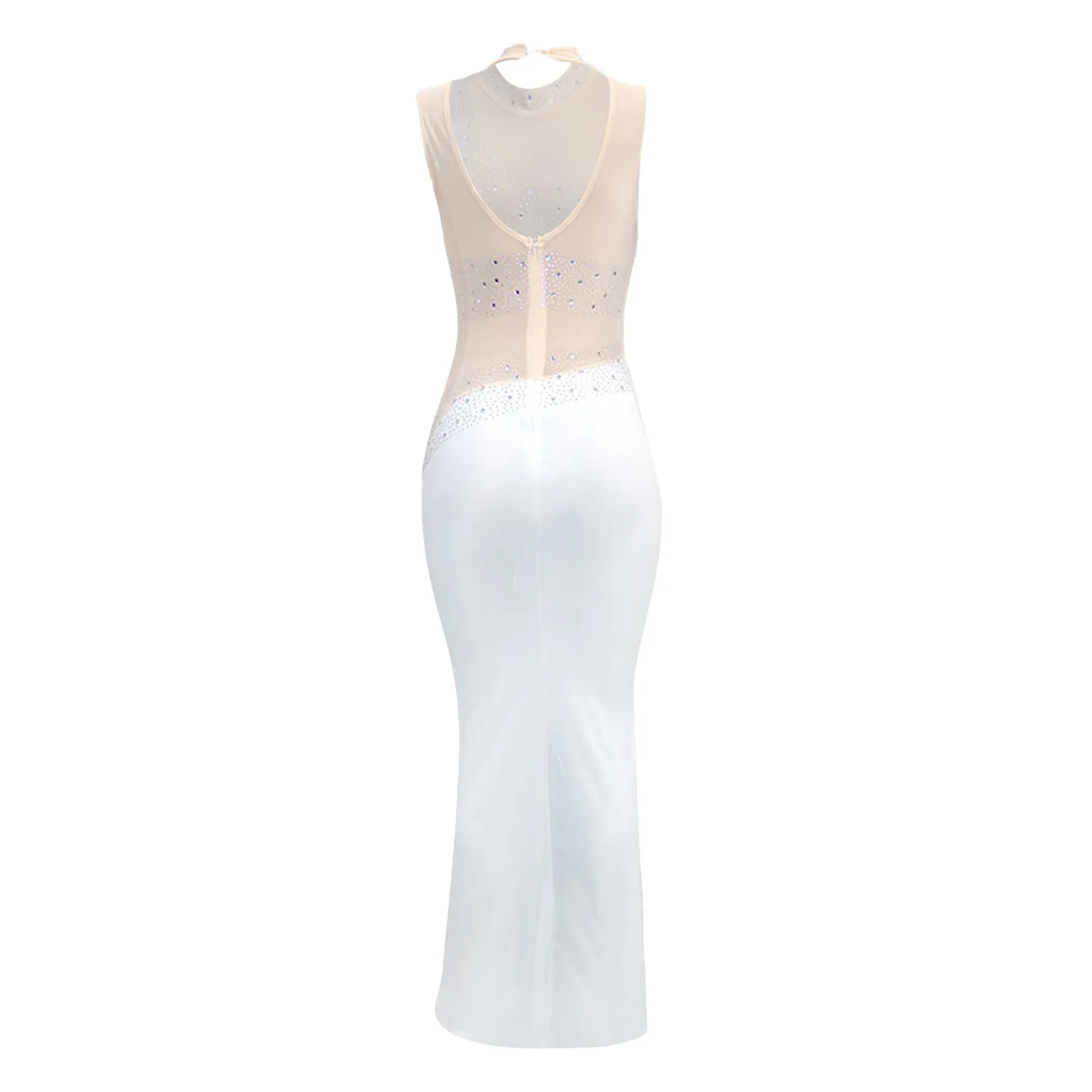 Robe de Soirée en Strass Transparent pour Femme, Grande Taille, Luxe, Bal, Élégante, Été