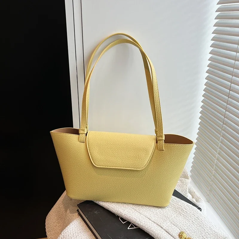 

Simple Solid Fashion Versatile PU Square Shoulder Bags Hasp & Zipper High Quality Sense of Luxury Armpit Bags for Women 2025 New