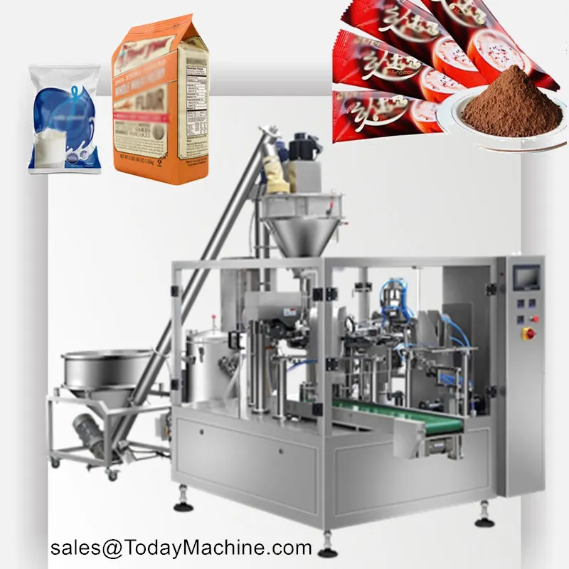 Multi-Function Full Automatic Candy Banana Chips Snack Grain Cat Food Premade Bag Zip Lock Bag Packaging Machine