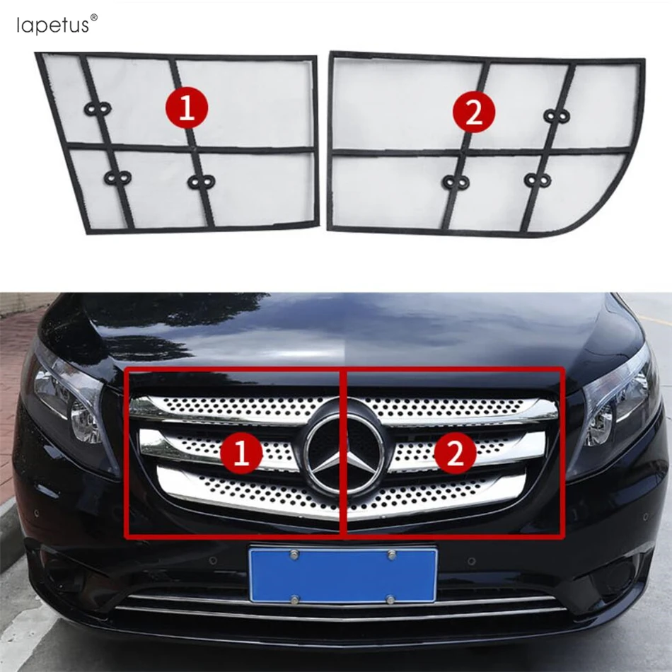 Car Front Grille Insect Insert Screening Mesh Net Dust Trim Protection Accessories Fit For Mercedes-Benz Vito W447 2014 - 2021