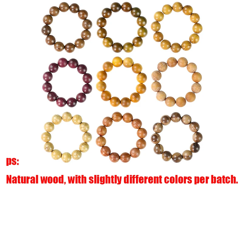 1pc Natural Wood Bracelets 20mm Women Men Elastic Handicraft Adjustable Wooden Bangles Wrap Hand Jewelry For Christmas Birthday