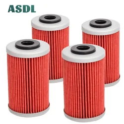 Motorcycle 4pcs Engine Oil Filter Machine Filter For KT/M EXCF SXF XCF XCFW EXC XC DUK/E 125 250 390 450 500 525 690