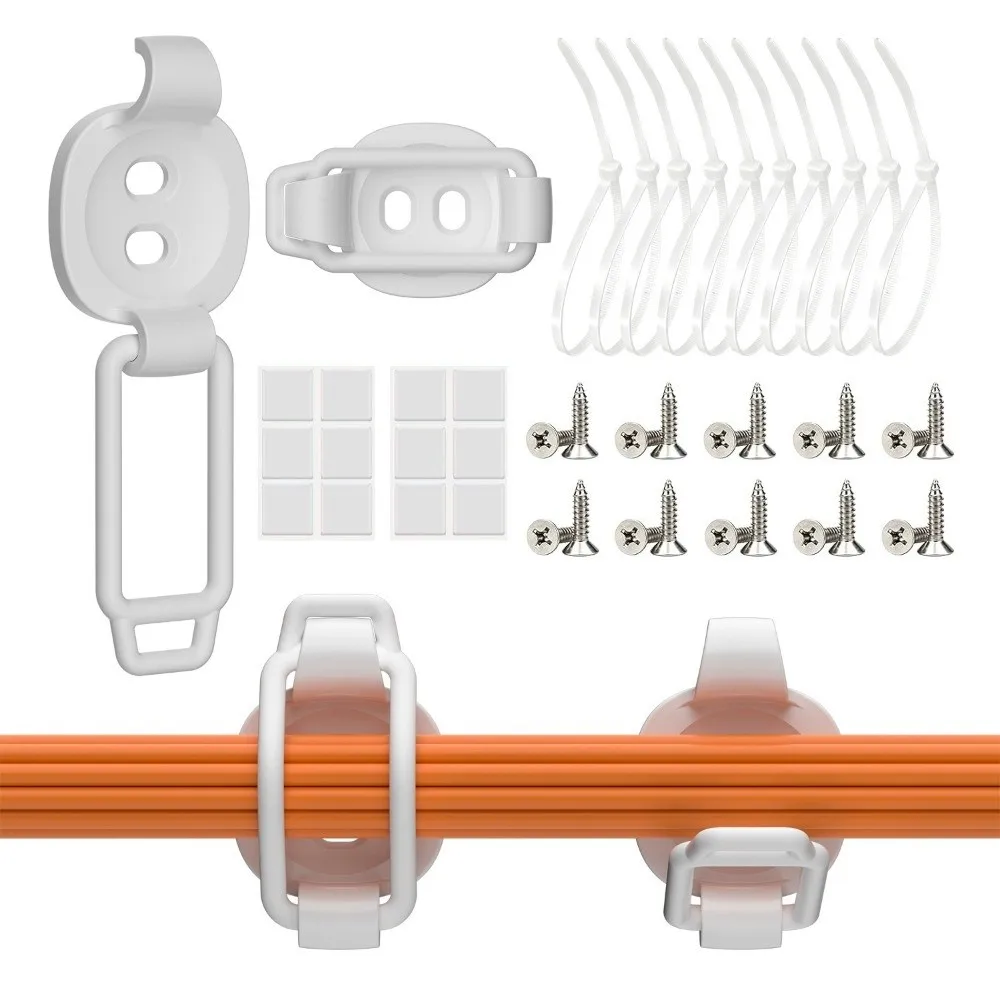 1 Set Self-Adhesive Outdoor Light Hanger Clip Weather Resistant Strong Adhesion Light Hanging Clip Tool-Free Installation
