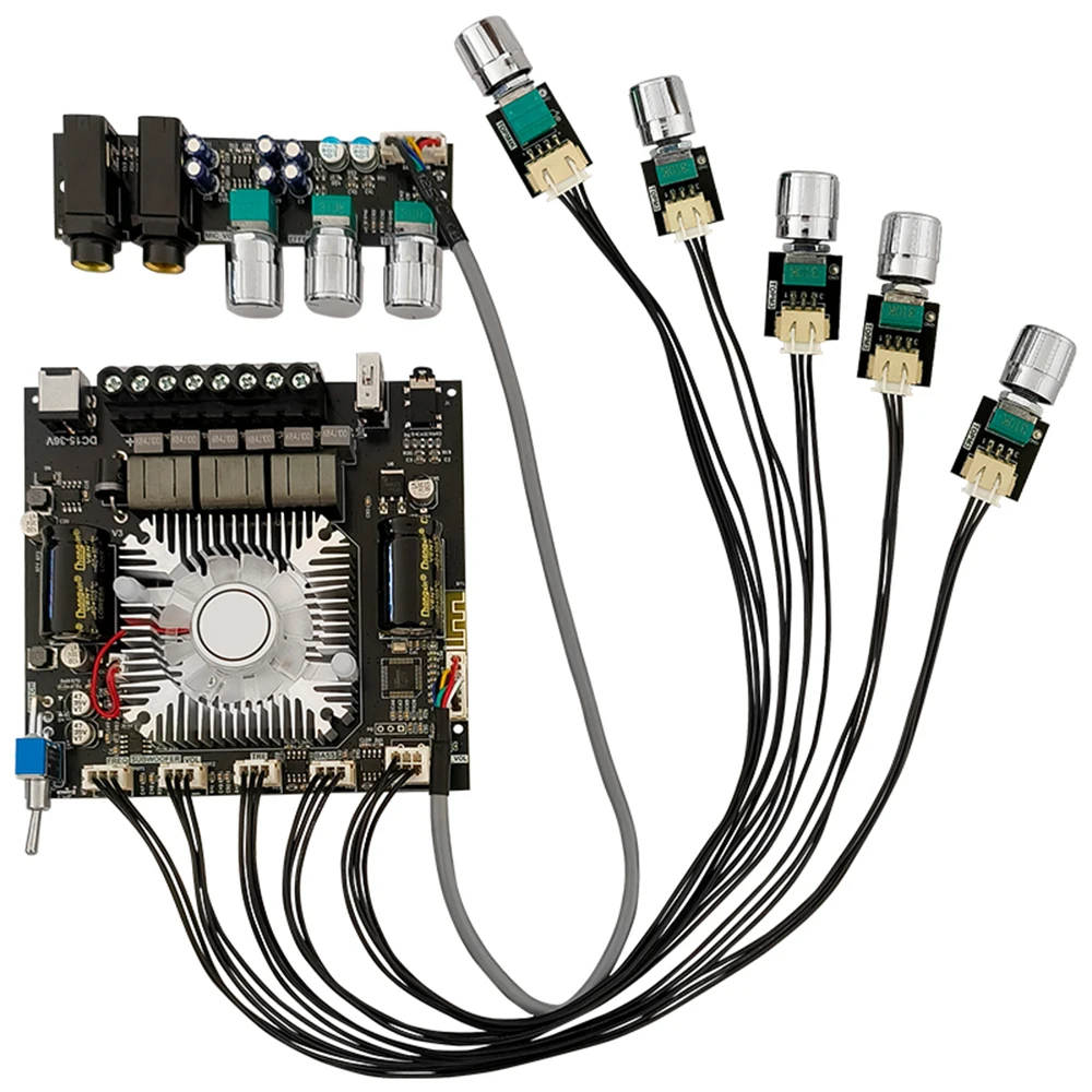 ZK-DAM L1 220W * 2+350W 2.1 Channel BT Digital Power Amplifier Board DC15-36V TPA3251D2 AMP Subwoofer Amp Module