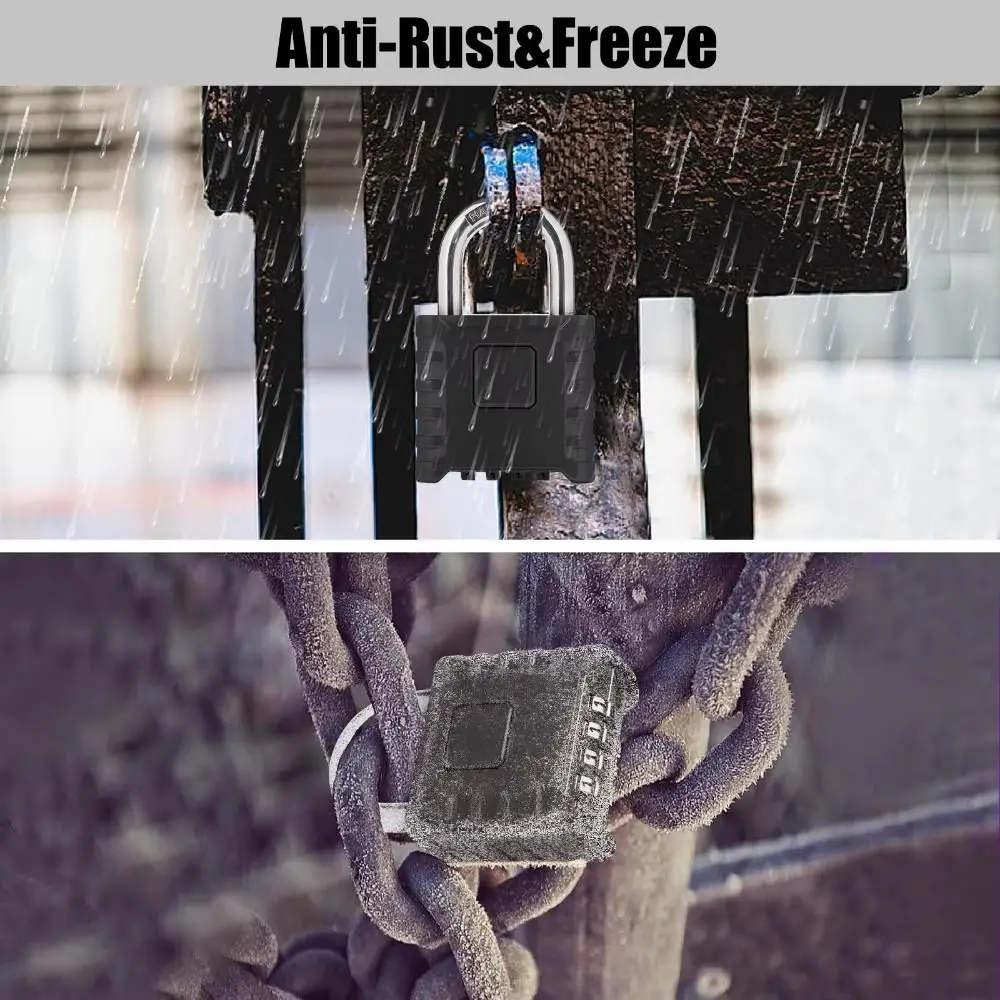 

Alloy Combination Padlock 4-Digit Number Waterproof Password Code Locks Anti Theft Heavy Duty Drawer Cabinet Lock