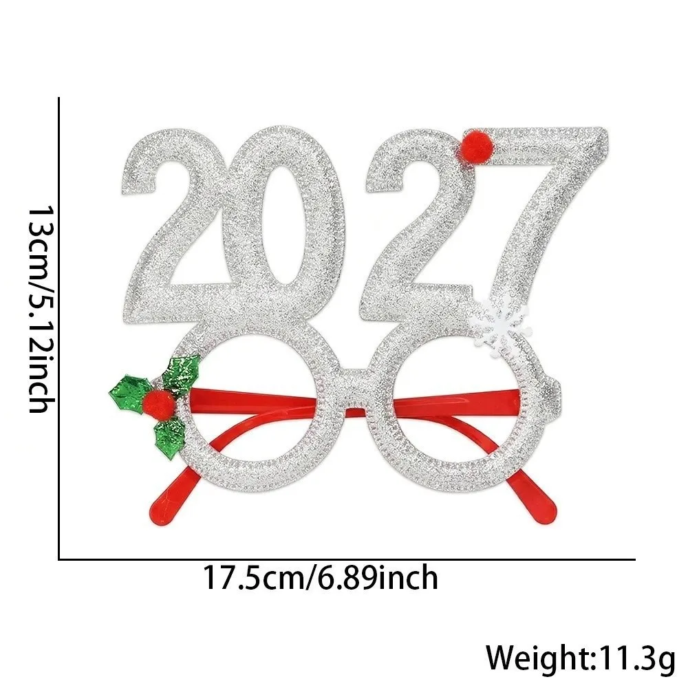 Sparkling Christmas Decoration Eyeglass Frame 2027 Digital Christmas Themed New Year Decoration Eyeglass Frame
