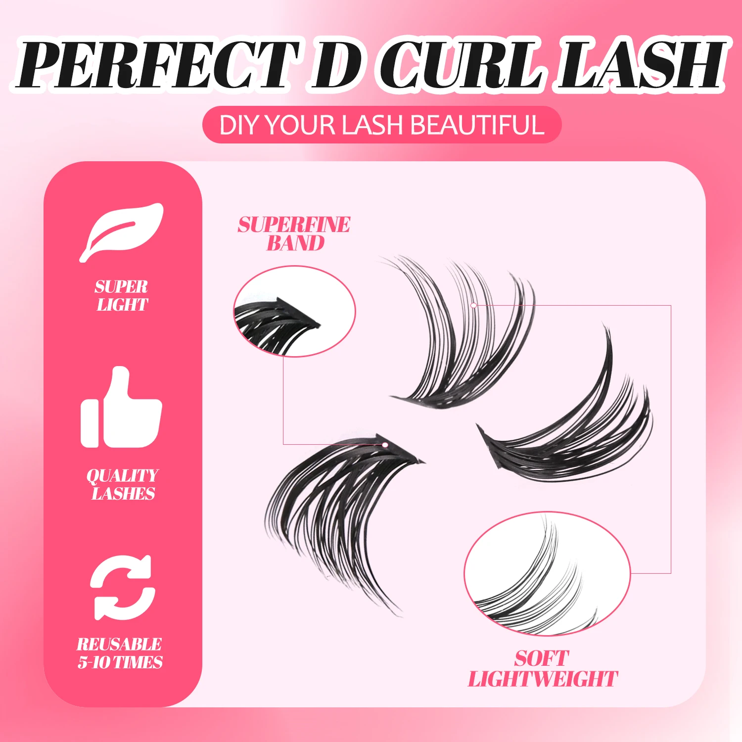 DIY Lash Clusters Set with Bond & Seal