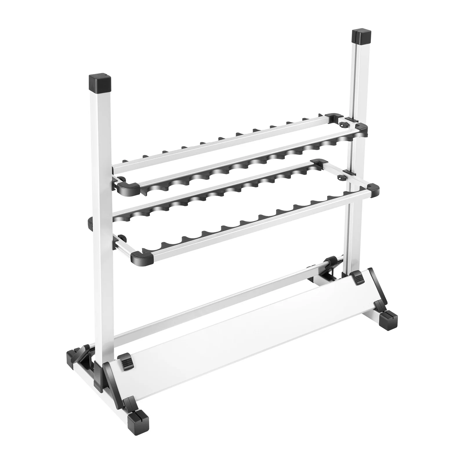 24 Slots Angelrute Rack Halter Aluminium Legierung Angelruten Display Rack Höhe Einstellbar Angelrute Lagerung Organizer Regal – Detail 1