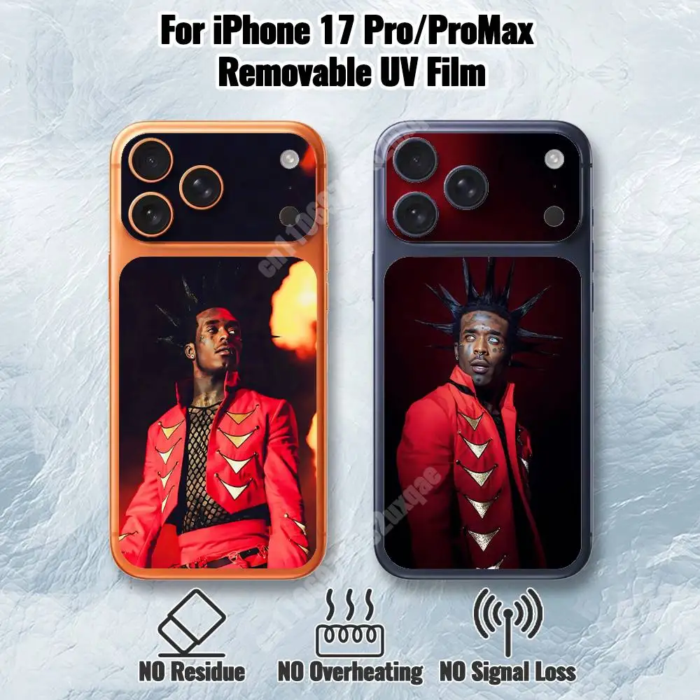 Rapper Lil U-Uzi V-Vert Removable UV Film for iPhone 17 Pro 17 ProMax Protective Sticker