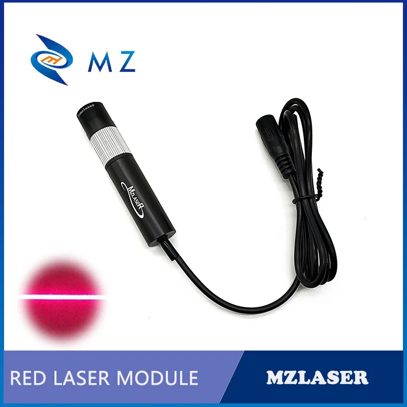 Modulo Laser linea rossa messa a fuoco regolabile D16mm 635nm 50/100/150/200mW lente in vetro con staffa + alimentatore