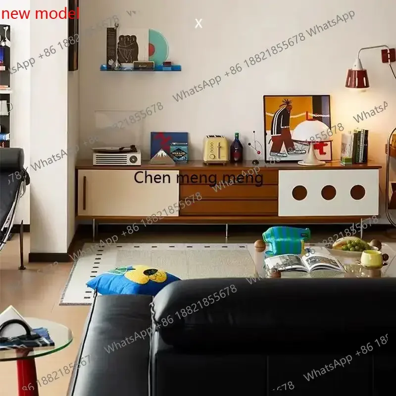 N138 Luxury Mid Century Tv Stand European Classic Universal With Drawers Tv Stand Elegant Minimalist Mueble De Tv Home Furnitur
