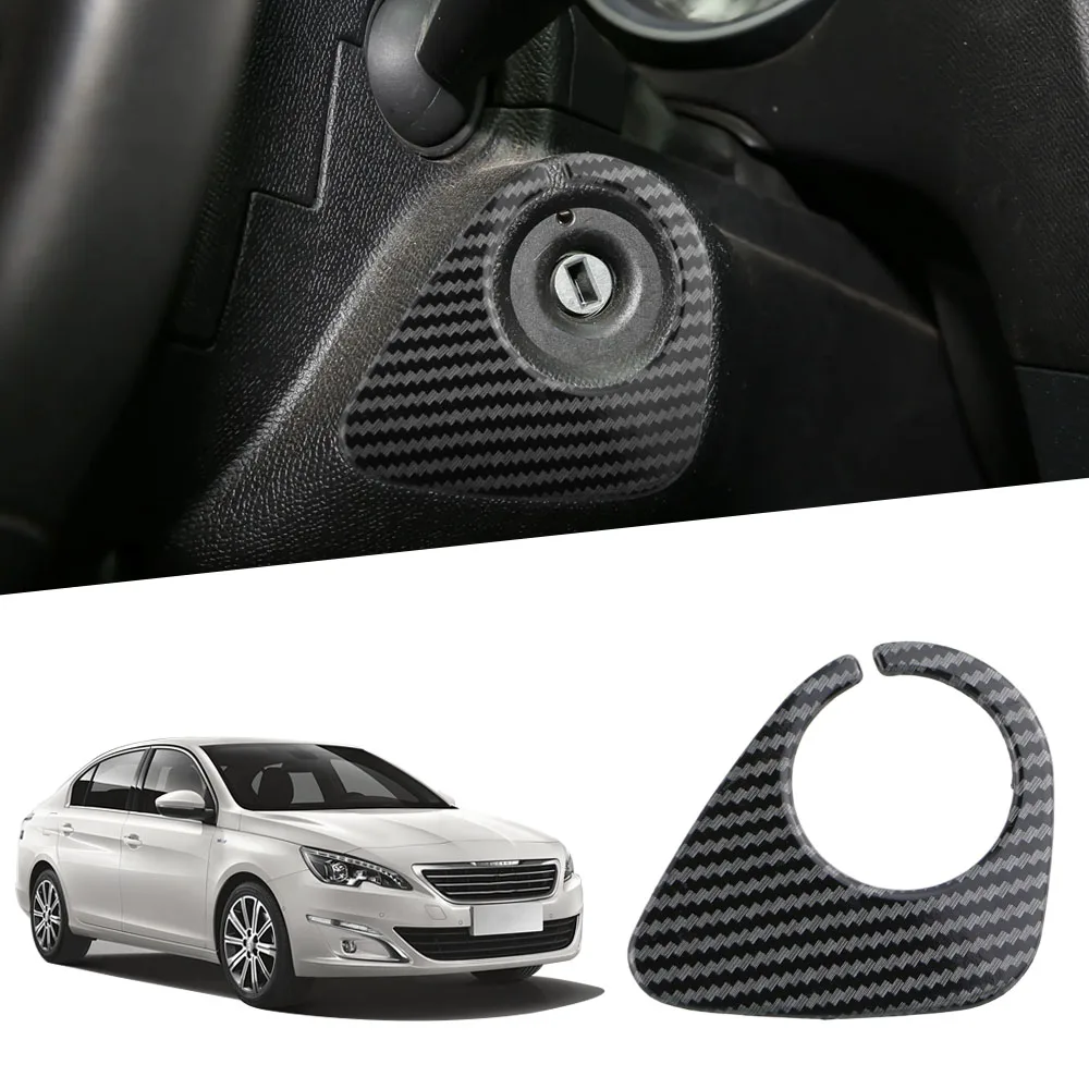 Car Ignition Key Ring Decoration Cover Trim for Peugeot 2008 308 2014-2018 208 2013-2018 308 SW 2018 Interior Accessories