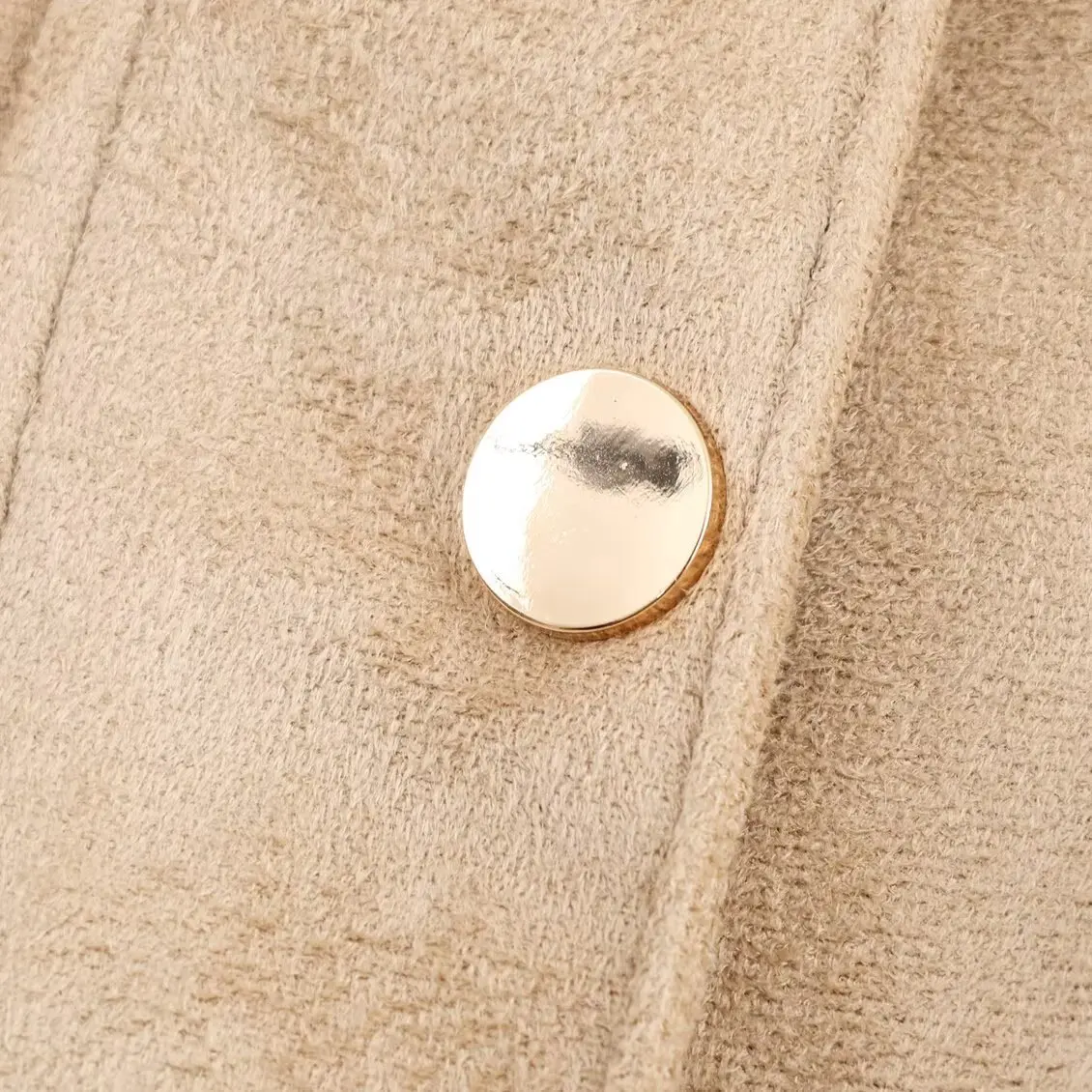 Women's Faionable H2496 Jaet Coat with Flip Leather Velvet Effect Street Sle Long Sve Zipper Closure Regular Length