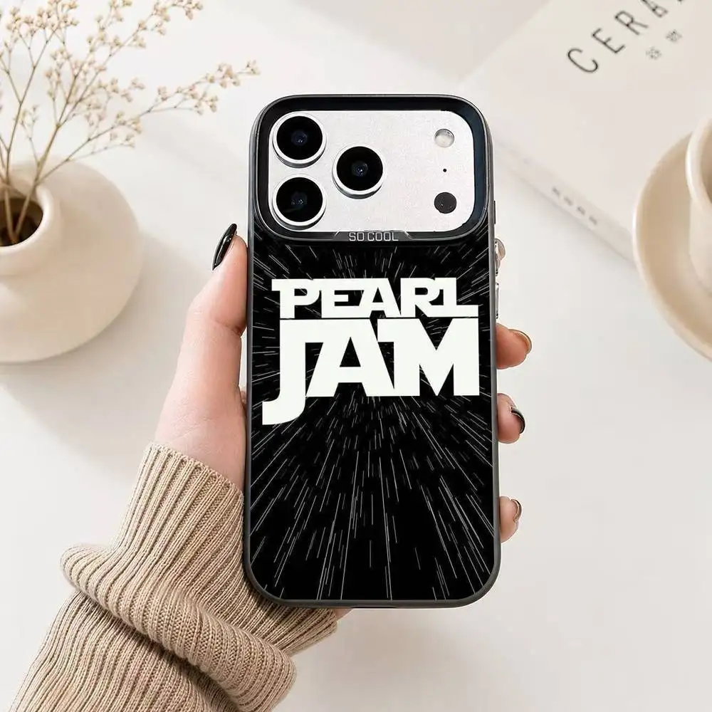 Legendary Grunge Rock Pearl Jam  Phone Case For iPhone 17,16,15,14,13,12 Plus,Pro Max,XS,Colorful Silver Phone case Funda Cover